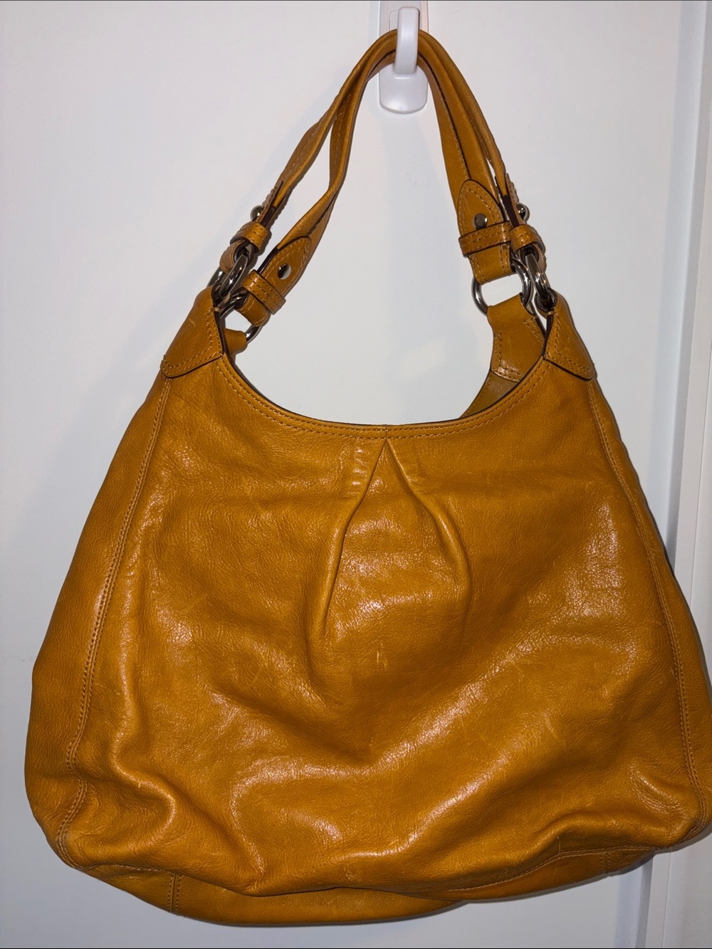 Coach Mustard Yellow Leather Hobo Bag
